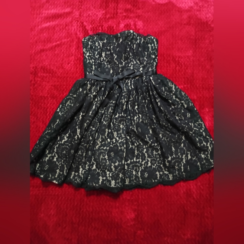 Black Ruffled Bubble Mini Dress for Cocktail